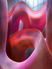 Poster - Intricate Abstract Fractal Composition in Bold Colors