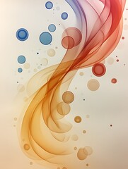 Poster - Colorful Fusion of Intricate Dots and Waves