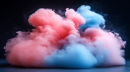 Poster - Bold Color Splashes Collide Against Dark Background