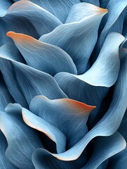 Poster - Intricate Blue Geometric Shapes in Layered Design