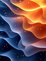 Poster - Colorful Geometric Shapes in Layered Intertwining Design