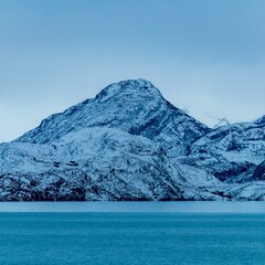 Poster - Snow-Capped Mountains and Blue Waters