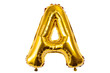 © Oksana - Foil golden balloon letter A isolated on white background
