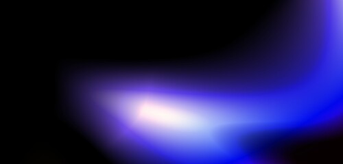 Poster - Dark blue digital abstract background with ultraviolet neon glow, blurry light lines, waves