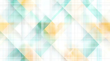 Poster - A serene pastel green and yellow plaid pattern background for modern design projects and creative applications