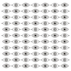 Wall Mural - Boho Eye Pattern