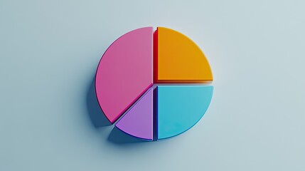 Colorful pie chart on a light background