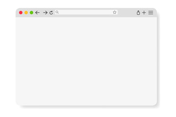 Browser window. Blank, minimalistic, interface, user-friendly, empty, technology, online, navigation, desktop, tab, display, dark mode, light mode, contrast, web design, internet, template, browsing