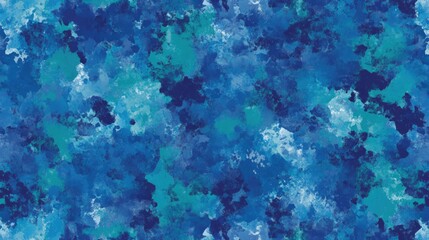 Wall Mural - abstract blue watercolor background in ultra-wide layout, blending shades of blue with subtle textur