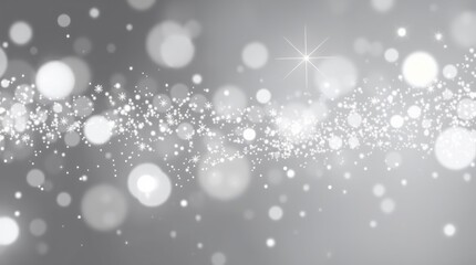 White glitter and bokeh on transparent backdrop luxury particles with stardust glow light effect magic christmas composition special shine for poster or advertising png glitters png