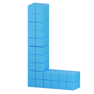 3D Alphabet L Illustration