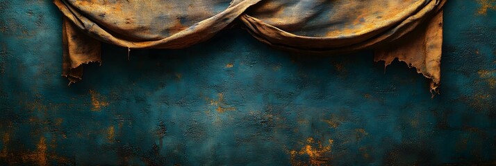 Leinwandbilder - Dramatic and visually striking vintage textured backdrop featuring a rich blend of metallic hues,ranging from warm copper and bronze tones to cool blue-green patinas,creating a moody.