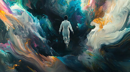 Poster - A journey through the ethereal exploring the boundless depths of imagination and the dreamlike state of being