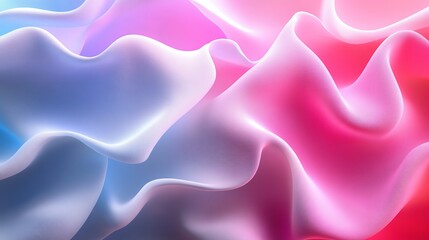 Poster - A colorful, flowing piece of fabric with a pink and blue hue