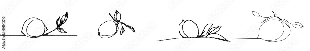 One line drawing of lemons and limes. Modern illustration. Stock Vector ...
