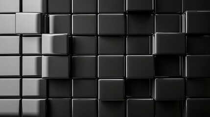 Abstract Monochrome Triangular Mosaic: A Study in Depth and Dimension