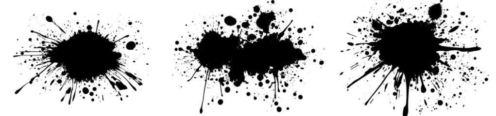 Aufkleber - A modern abstract paint splatter isolated on an isolated background. Illustration of a modern design.
