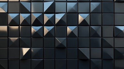 Abstract Monochrome Triangular Mosaic: A Study in Depth and Dimension