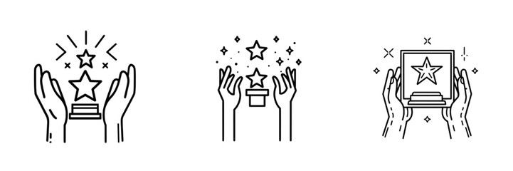 Poster - Modern feedback icon. Ranking illustration sign. Testimonial symbol. Experience logo.