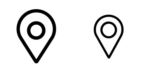 Poster - Place logo with a modern icon. Point illustration. Position symbol. Place icon.