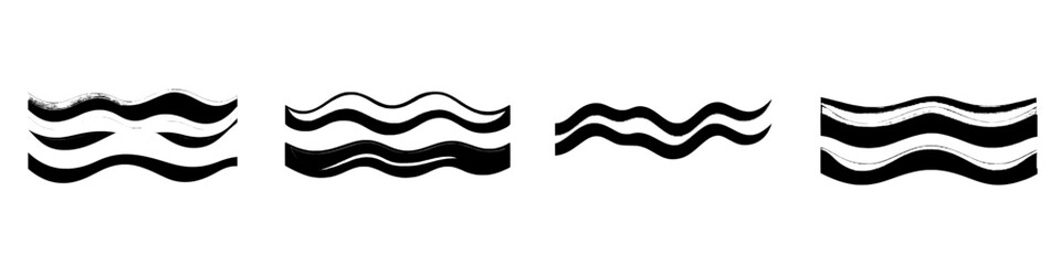 Poster - The wave icon is a modern illustration of a wave. It resembles an ocean symbol. It also represents water.