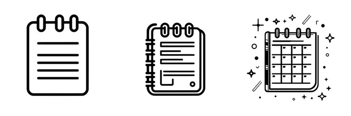 Aufkleber - Delivery schedule icon template in trendy line design