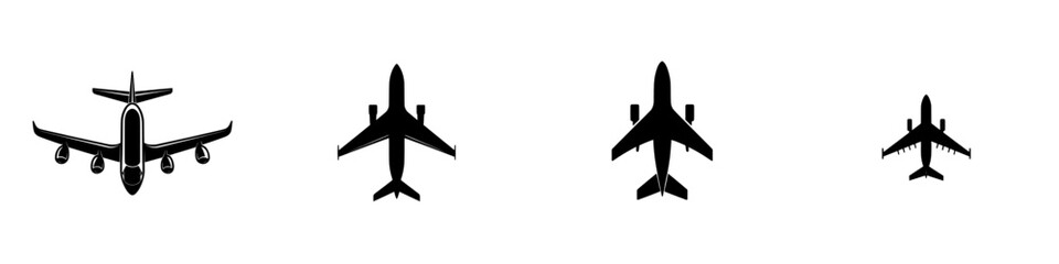 Aufkleber - Modern airplane icon. Plane illustration sign. Travel logo.