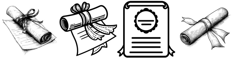 Poster - In trendy style, quality control-certified icon line