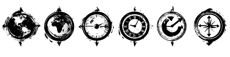 Poster - Modern world time icon. Time sign or symbol. World network illustration.