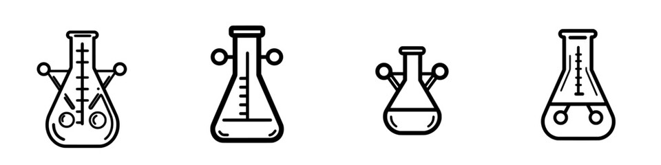 Poster - Modern design in trendy style with test chemistry sign icon