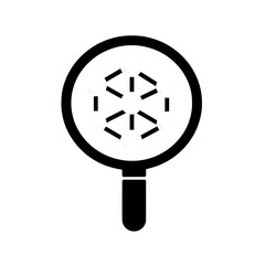 Aufkleber - Molecular research icon with solid modern design