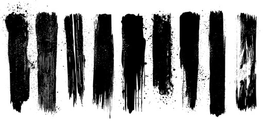 Leinwandbilder - Grunge texture effect set. Distressed overlay rough textured. Abstract vintage monochrome on white background. Idea for banner, poster, flyer, etc.