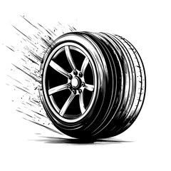 Poster - Icon of a speed wheel in a modern, trendy style