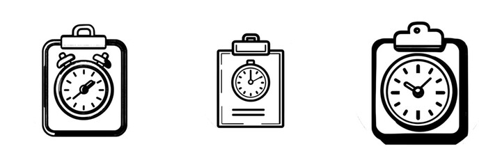 Poster - Modern icon line design for sports time lists