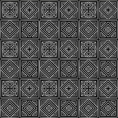 Black and white geometric pattern,  A black and white geometrical pattern for a background or wallpaper.