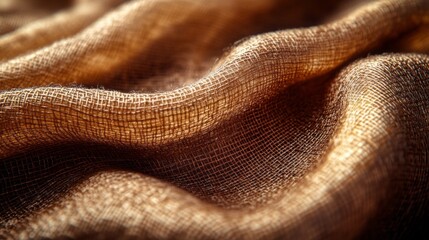 A piece of brown fabric with a wavy texture