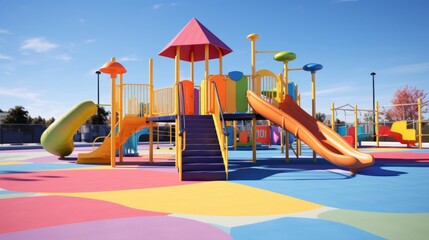 Colorful playground in the park