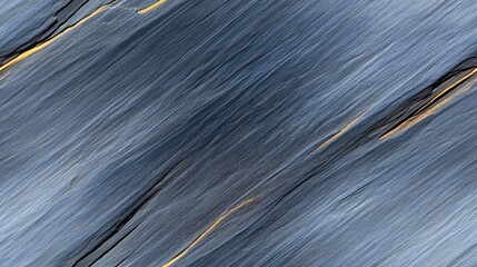 Poster - An elegant combination of dark blue and gold lines creates a striking abstract pattern over a textured dark gray stone backdrop SEAMLESS PATTERN