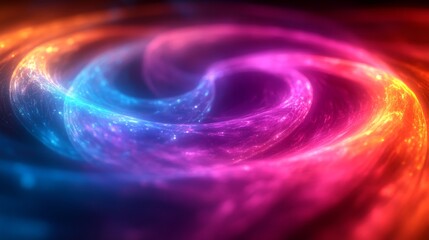 Poster - A mesmerizing swirl of bright blues, pinks, and purples creates a cosmic effect that captures the essence of the universe in a dynamic, abstract design.