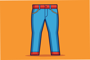 Wall Mural - Skinny Jeans vector art illustration