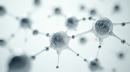 Poster - A detailed close-up view reveals the intricate connections of molecular structures, showcasing how atoms bond and interact in a scientific study setting.