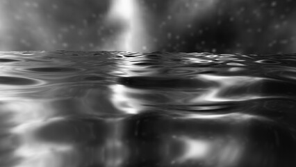 Poster - grey liquid abstract organic form, seamless loop animation	
