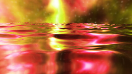 Poster - red liquid abstract organic form, seamless loop animation	
