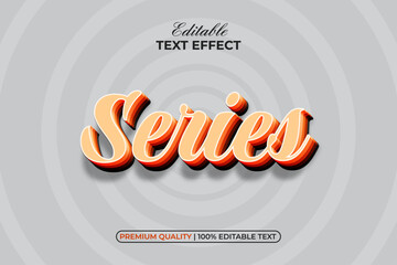 Poster - series text effect retro 3d layered color style. editable text effect.