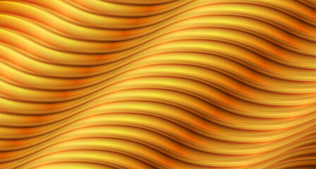 Wall Mural - Luxury golden liquid glossy waves abstract elegant background. Vector design