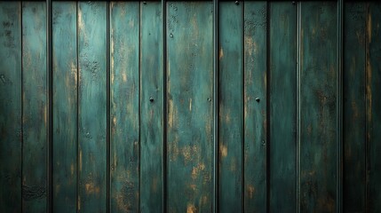 Poster - Dark olivegreen panelled wall background with detailed vertical panels and subtle shadows adding a sophisticated and moody tone to vintage or eclectic home designs