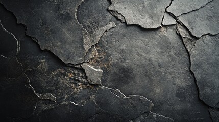 Aufkleber - Long panorama banner featuring a textured gray anthracite concrete stone background