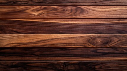 Poster - Walnut wood texture featuring long planks ideal for background and design purposes