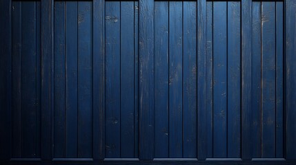 Poster - Deep navy blue panelled wall background with wide horizontal panels and subtle gloss perfect for creating a bold and modern statement in contemporary or nauticalthemed spaces