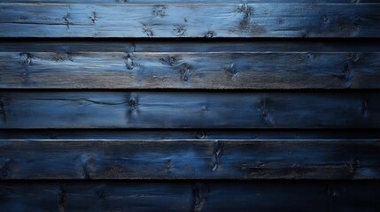 Poster - Deep navy blue panelled wall background with wide horizontal panels and subtle gloss perfect for creating a bold and modern statement in contemporary or nauticalthemed spaces